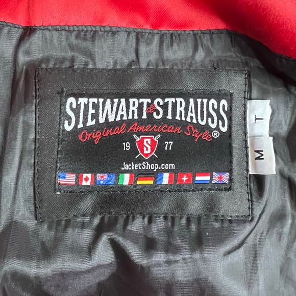 Philadelphia Phillies Red Satin Varsity Jacket Stewart & Strauss M MLB Letterman - Picture 2 of 10